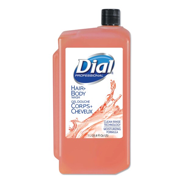 Dial Professional Antibacterial Body Wash, Spring Water, 1 L Refill Cartridge, PK8 4031